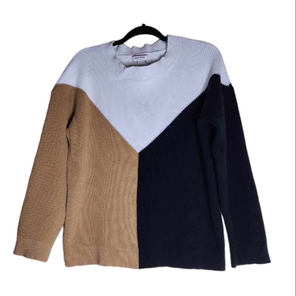 Andree By Unit Color block knit sweater  Size 1X